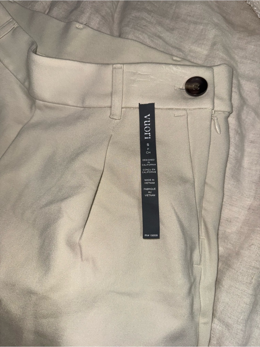 Vuori Cream Wide-Leg High-Rise Trousers - Picture 7 of 8
